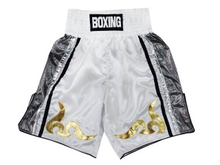 Personlig Boxing Shorts : KNBSH-030-Hvit